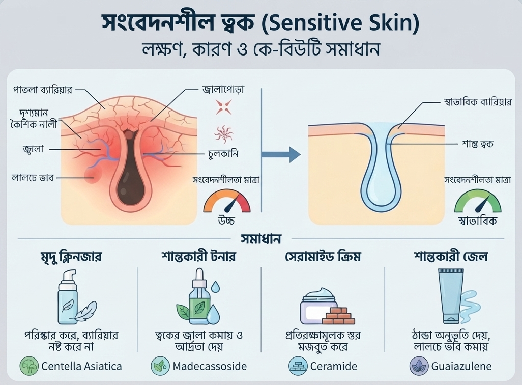 সংবেদনশীল ত্বক (Sensitive Skin)