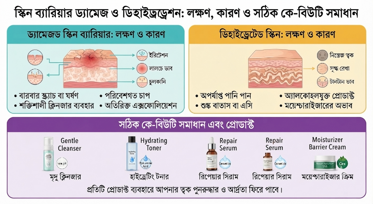 ড্যামেজড স্কিন (Damaged Skin) কী? কারণ, লক্ষণ ও কীভাবে ত্বকের যত্ন নেবেন