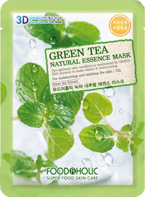 FOODAHOLIC 3D Green Tea Natural Essence Mask 23g